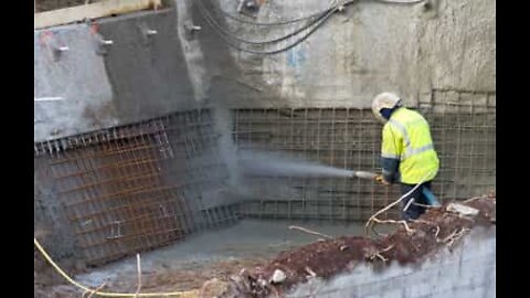 Veja como é feita a técnica de construção chamada "Gunite"