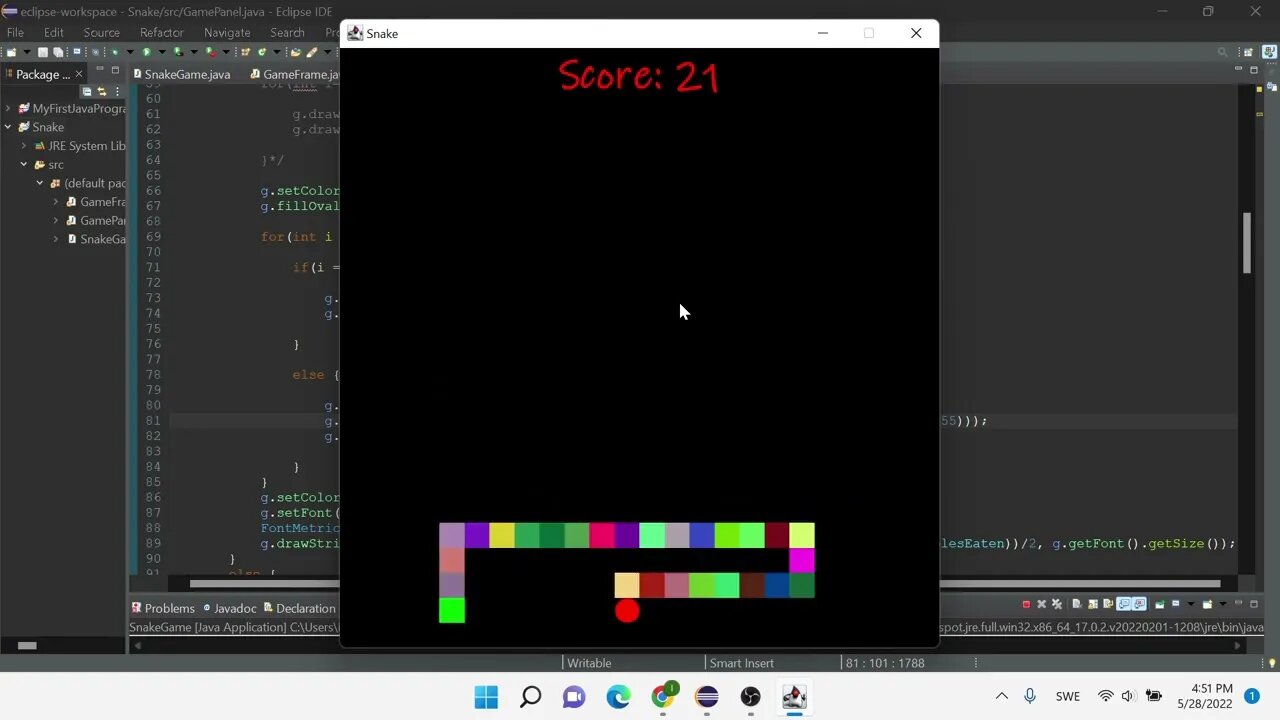 Java Snake Game I made