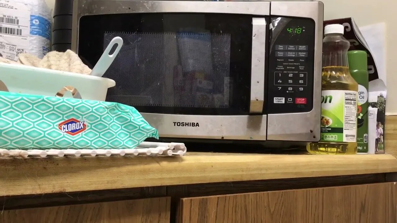 Old Microwave Shorting Out The Day I Swapped It Out With The New One