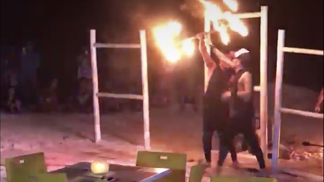 watch the guy dancing with fire