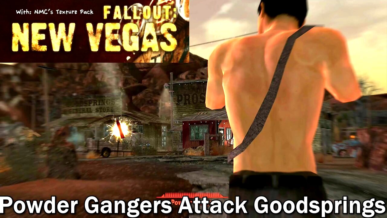 Fallout: New Vegas- Modded 4K- No Commentary- Powder Gangers Attack! Relearning Caravan