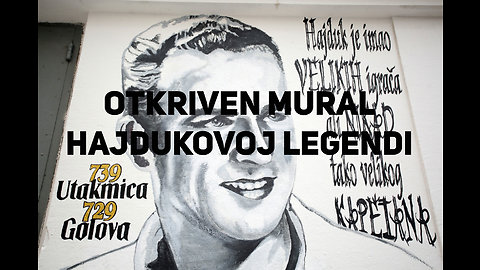 Otkriven mural Frani Matošiću, igraču i kapetanu Hajduka