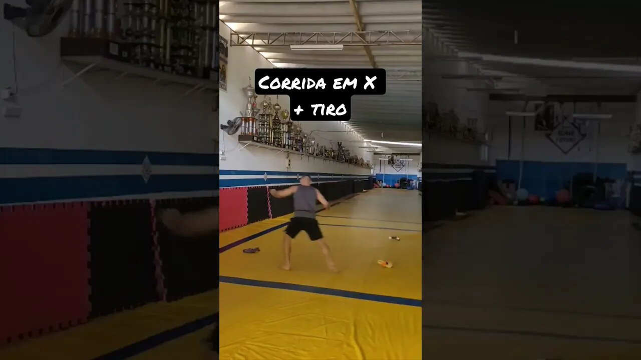 corrida em X + Tiro