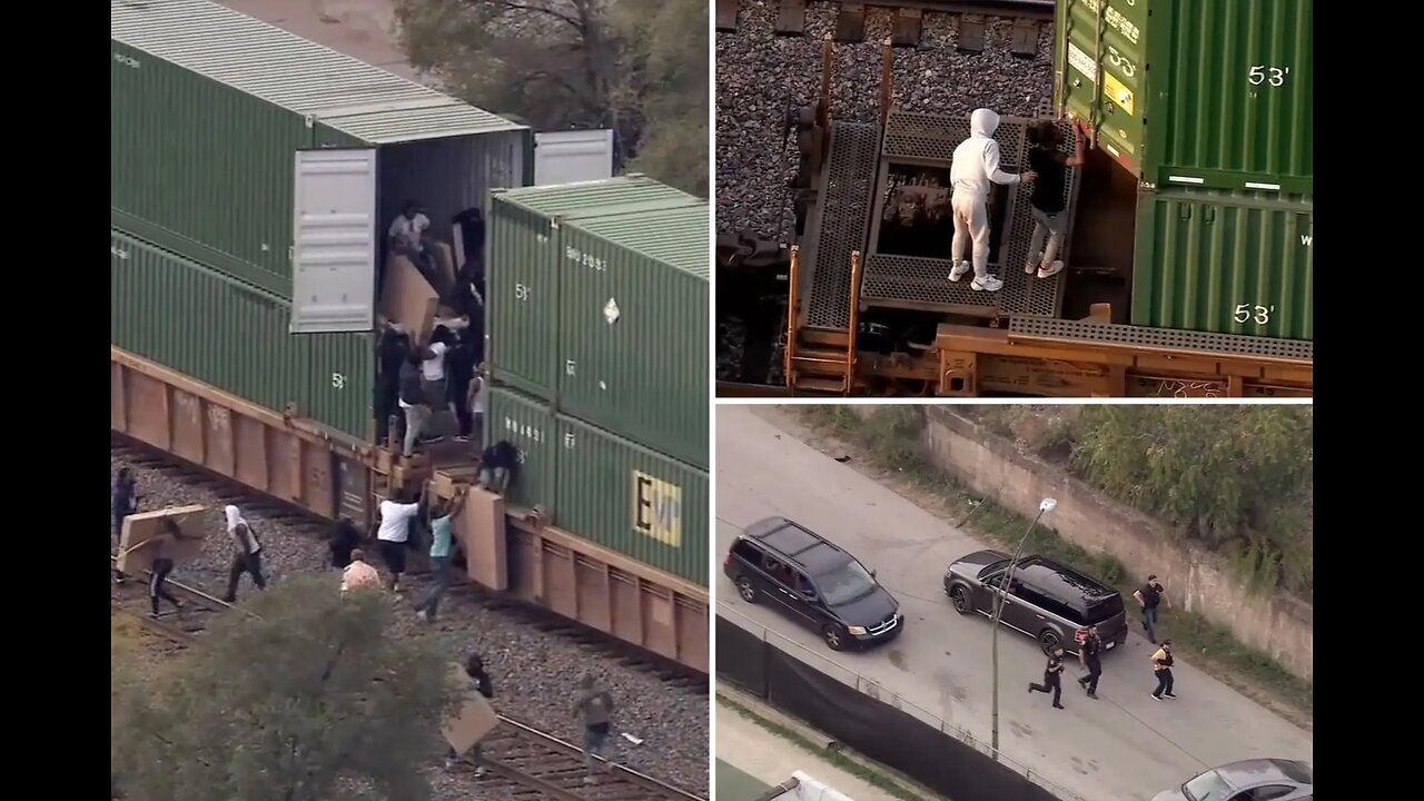 Stopped Train is Looted in Chicago by People Just Looking to Make a Living