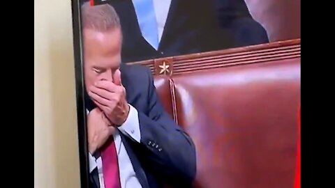 Congressman Pulls Down His Mask To Sneeze Into His Hand