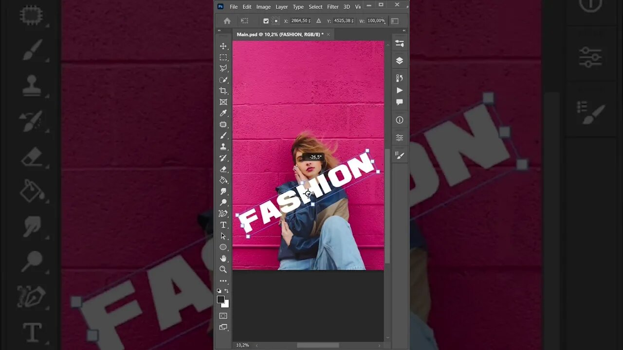 How to add and mask text in #photoshop like a pro #fashion #text #photoshoptutorial