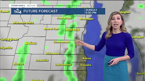 More rain showers Sunday, highs in low 50s