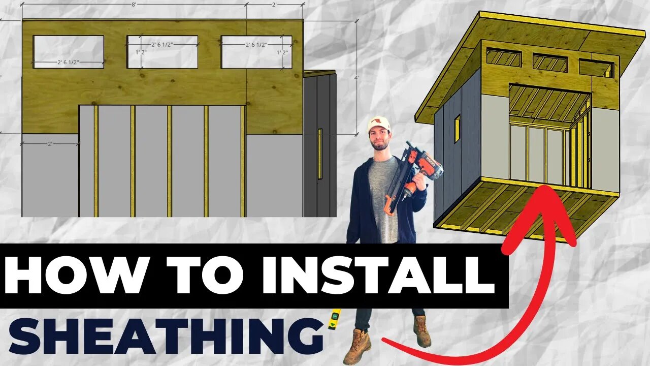 Shed Sheathing Installation (How to Install Plywood Sheathing on a Shed)