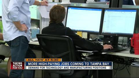 IT and manufacturing job market hot in Tampa Bay area