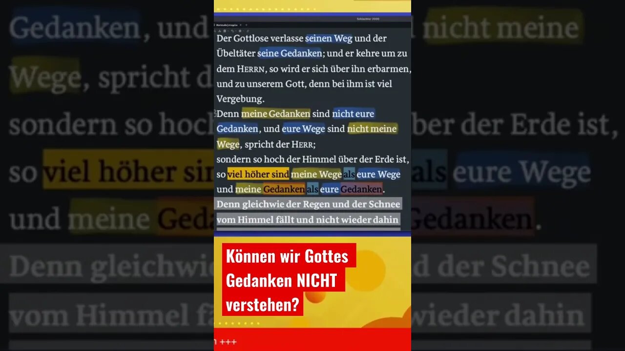 Gottes Gedanken - menschlich nicht nachvollziehbar?
