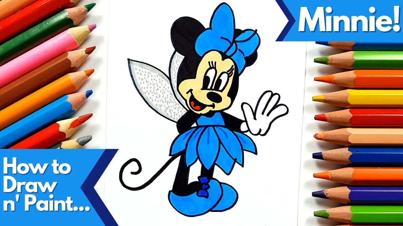 How to draw and paint Minnie Fairy Halloween Special