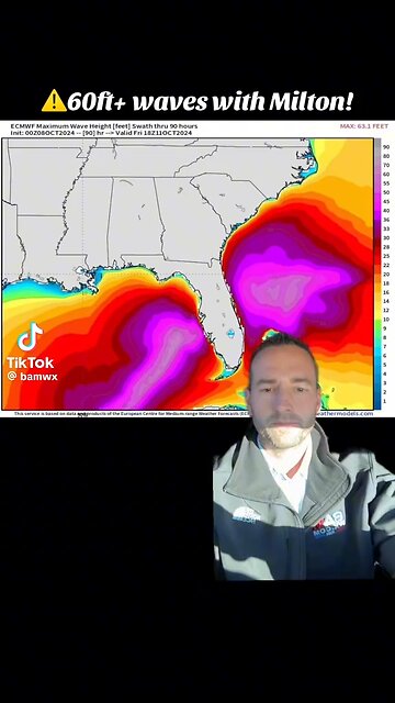 60+Foot Waves With Hurricane Milton 2024