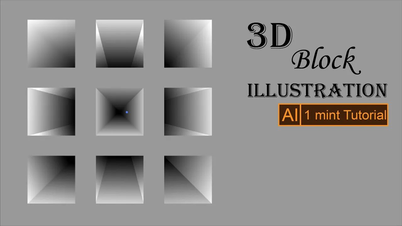 3D Block illustration || 1 Minute Tutorial || illustrator CC || Follow your Heart