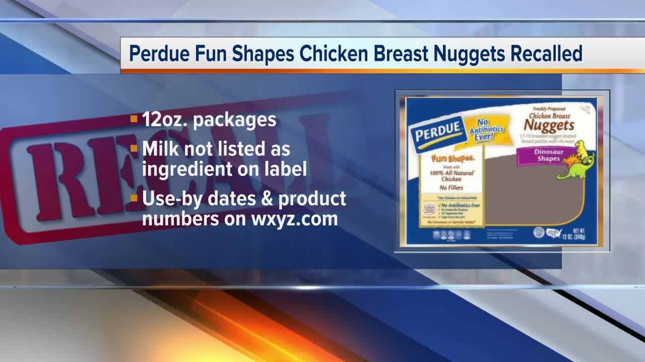 Perdue fun shapes chicken breast nuggets recalled