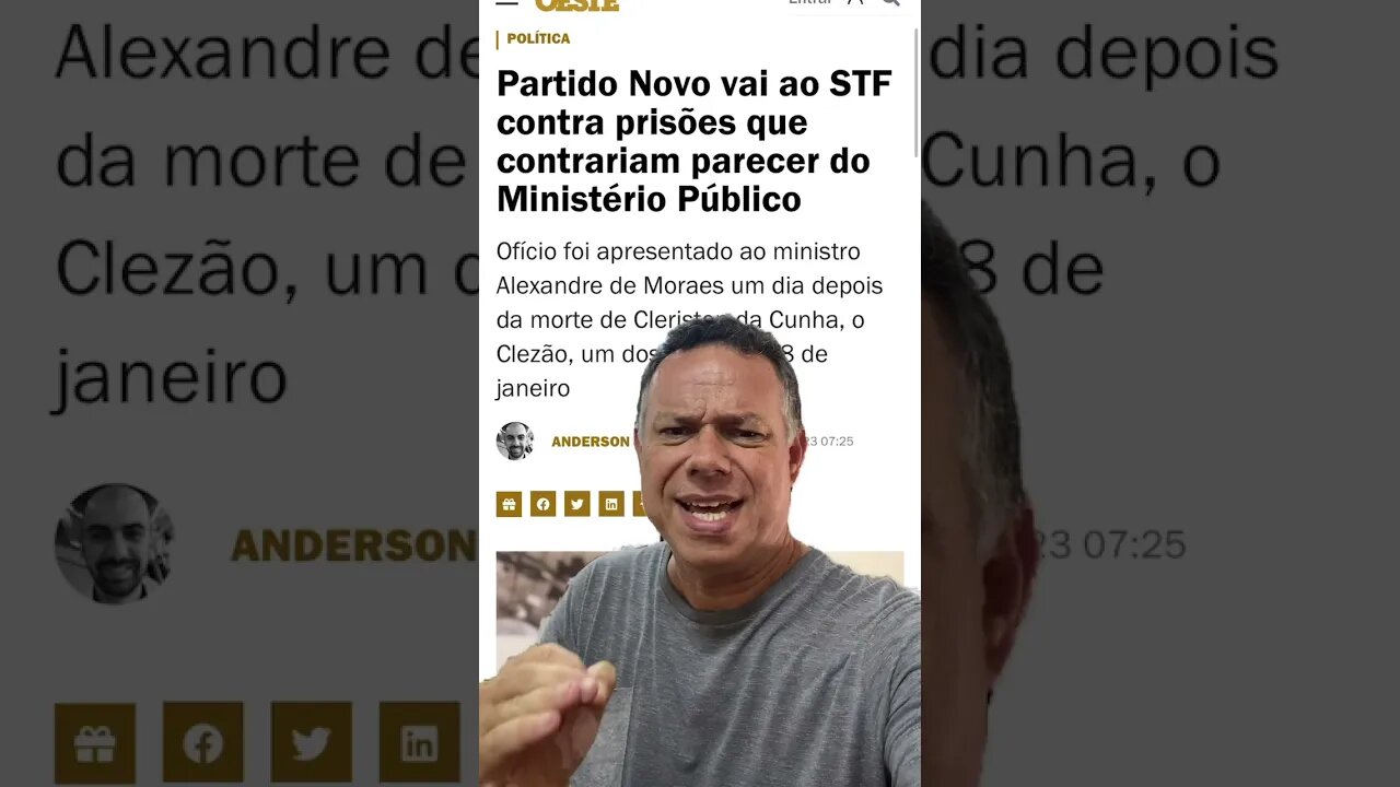 Partido Novo vai ao STF contra prisões ilegais e quer impeachment de Alexandre de Moraes #shorts