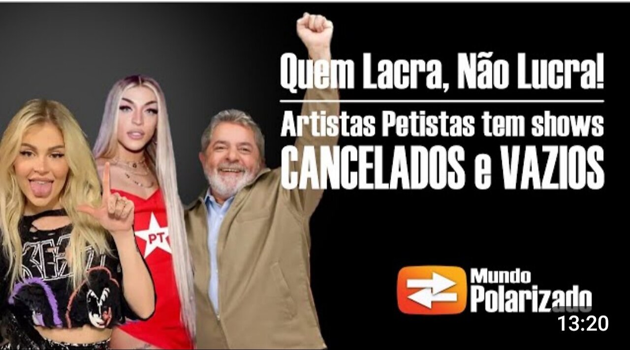 Quem Lacra, Não Lucra! Artistas Petistas tem shows cancelados e vazios no Nordeste