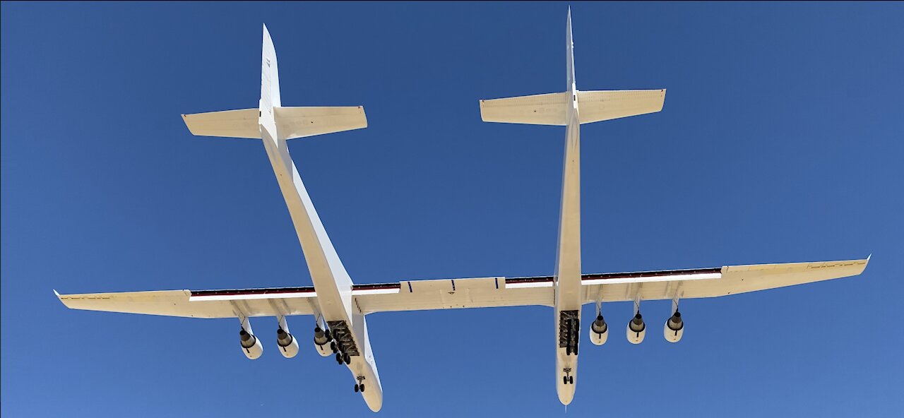 Stratolaunch Test Flight Today! Strato's Shadow in SloMo