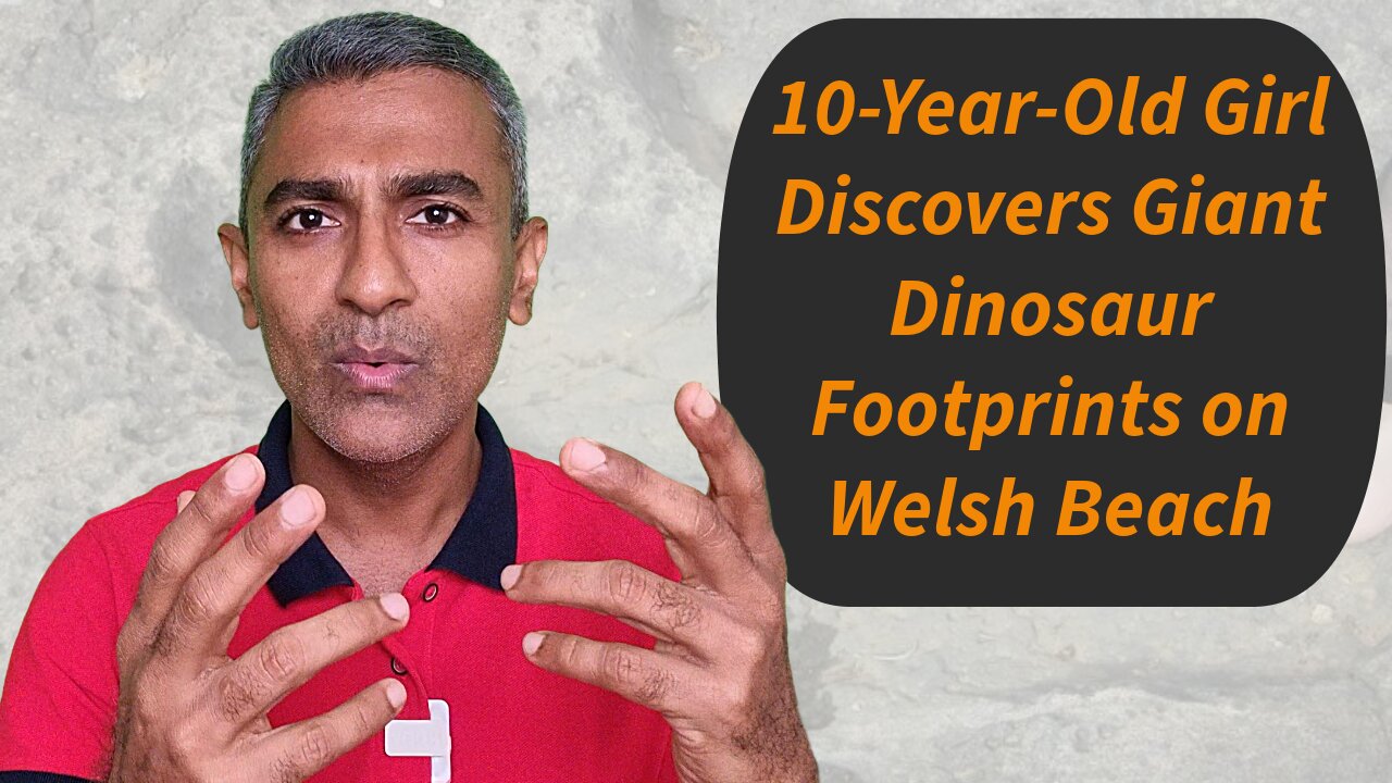 10-Year-Old Girl Discovers Giant Dinosaur Footprints on Welsh Beach