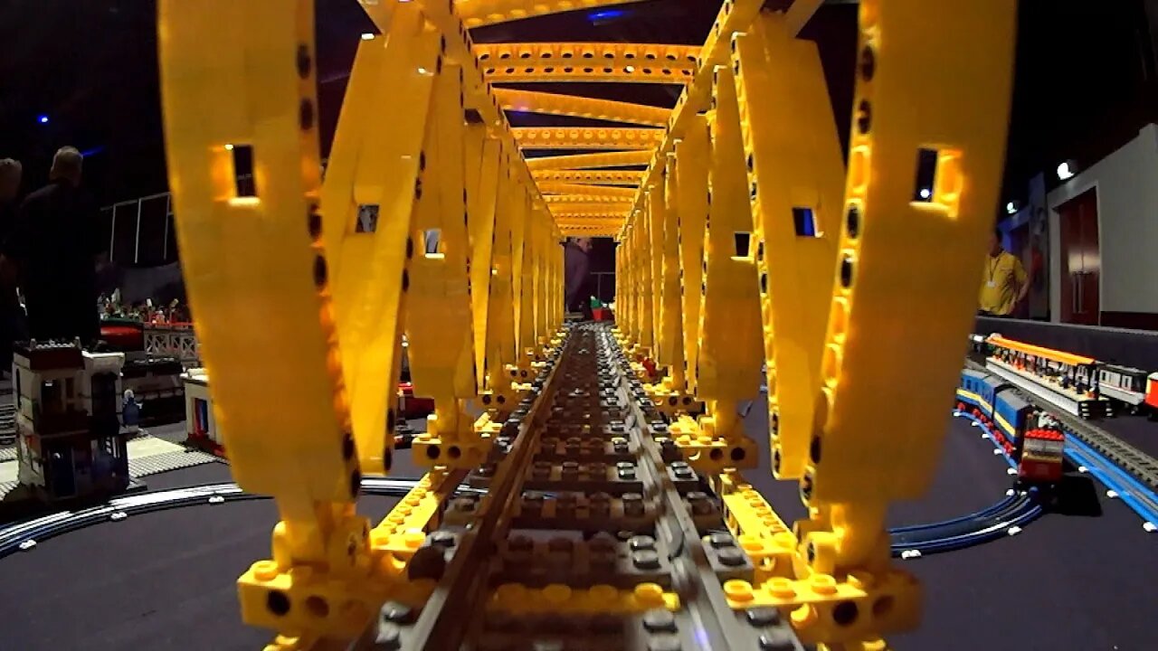 Lego Coal Train on Technic bridge