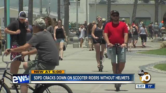 SDPD cracks down on scooter riders without helmets