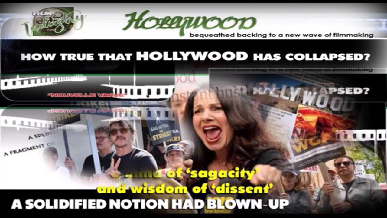 IT WAS ON THE CLAPBOARD WHEN THE SLOGAN DISCLOSED: "Hollywood Studio Collapsed by..."