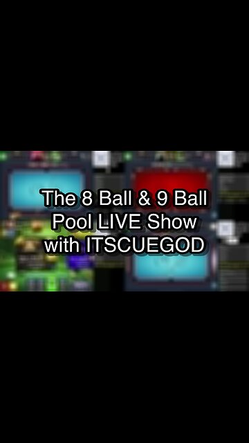 The 8 Ball & 9 Ball Pool LIVE Show with ITSCUEGOD