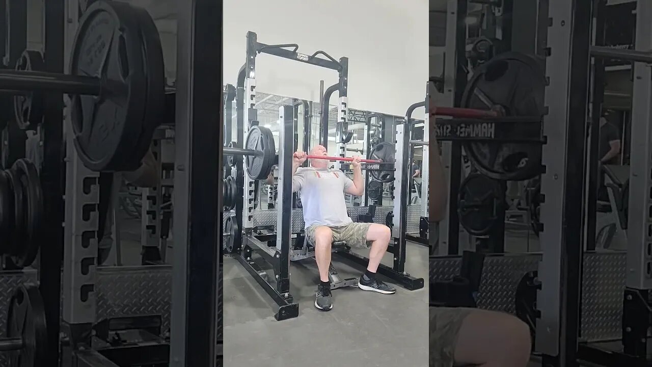 225lbs seated 💺 press 🪖, Crazy 🤪 old man