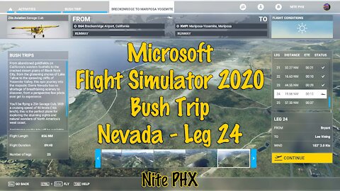 MSFS2020 - Bush Trip - Nevada - Leg 24