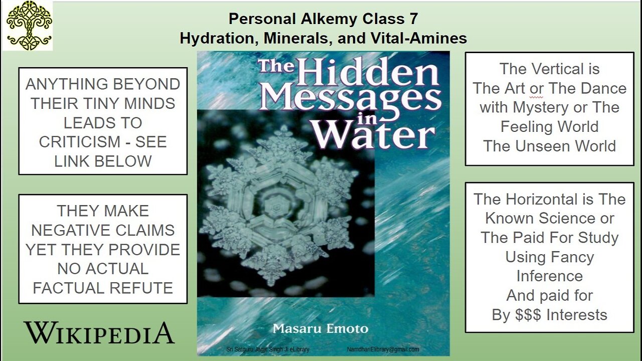 Health Alkemy Bonus Hydration Material - Frequencies and Hidden Messages in Water