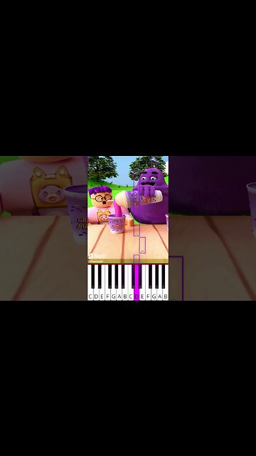 WOULD YOU SHARE!? 2 (@LankyBox) GRIMACE SHAKE - Octave Piano Tutorial