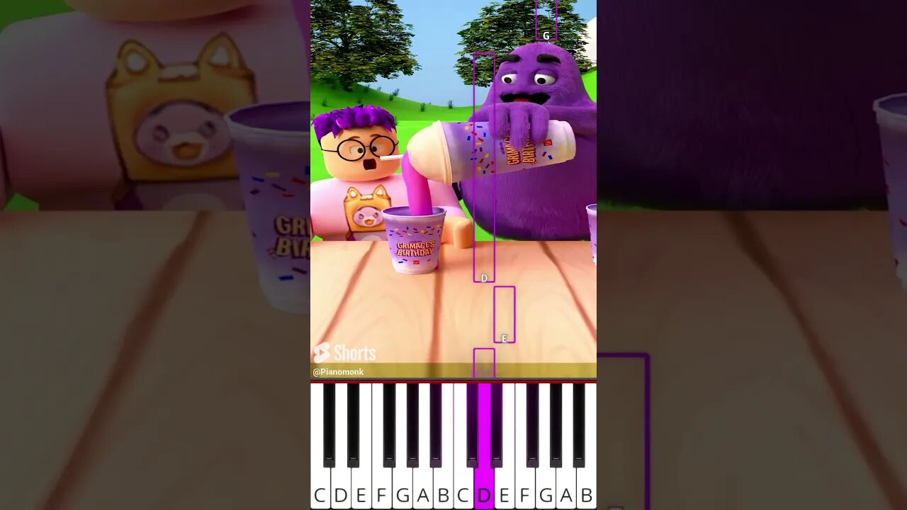 WOULD YOU SHARE!? 2 (@LankyBox) GRIMACE SHAKE - Octave Piano Tutorial