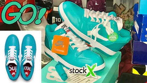 STOCKX! UNBOXING |"SUPREME NIKE SB AF2 LOW SUPREME" (EMERALD/BLUE)UNBOXING + REVIEW(#Sgk23Tv)