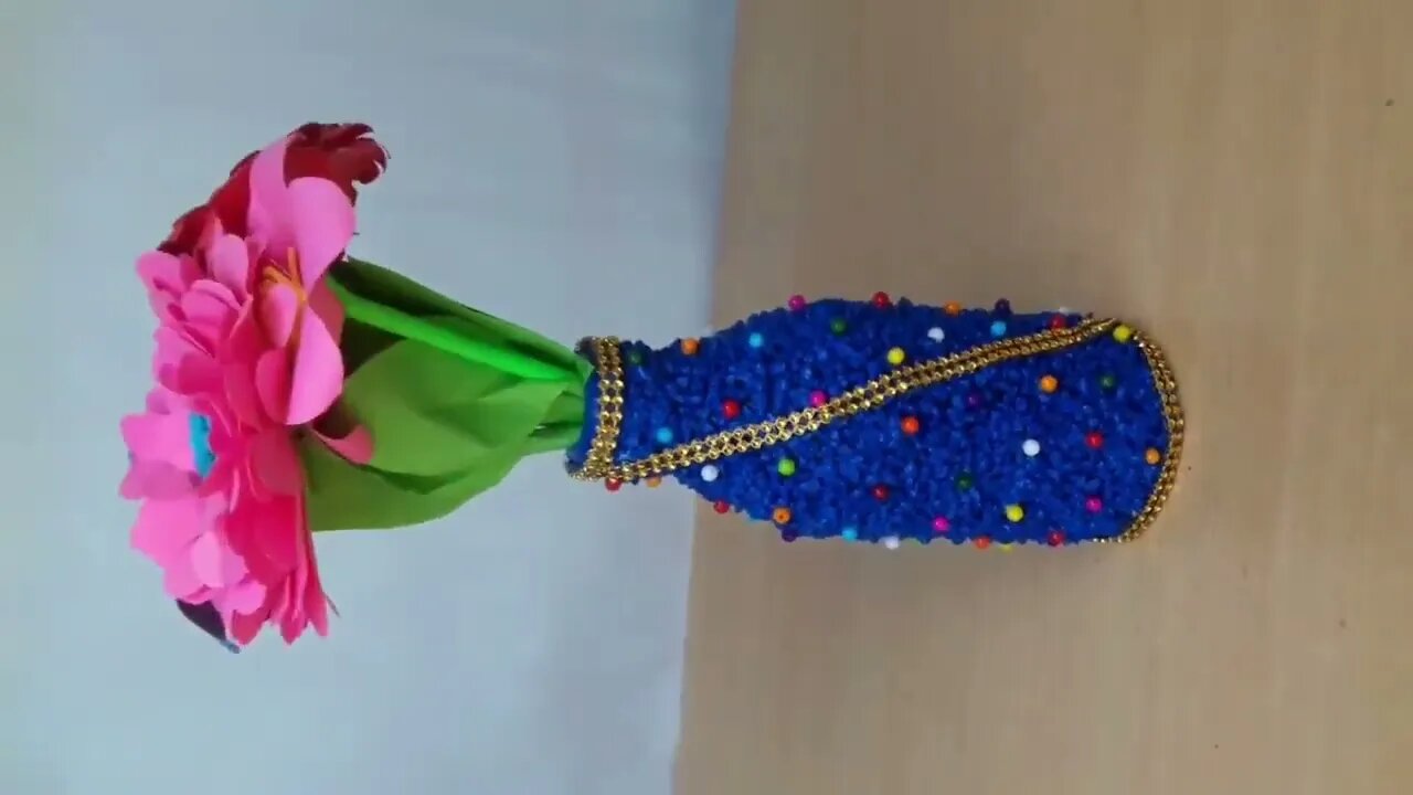 Beautiful Bottle Decoration With Rice and Sand