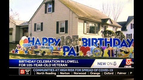 Lowell, Massachusetts man turns 105 on New Year's Day 2021