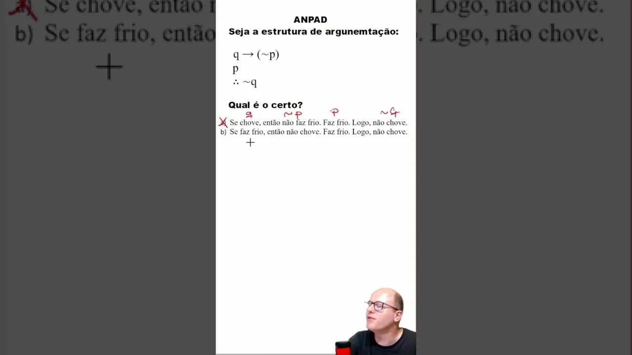 Teste ANPAD Raciocínio Lógico - Exemplo #shorts