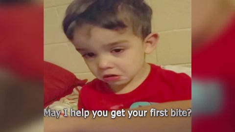 Baby Boy Thinks Food Is Too Cute To Eat