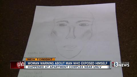 Student says man exposed himself to her outside apartments