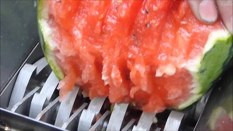 Shredding a watermelon and Honeydew