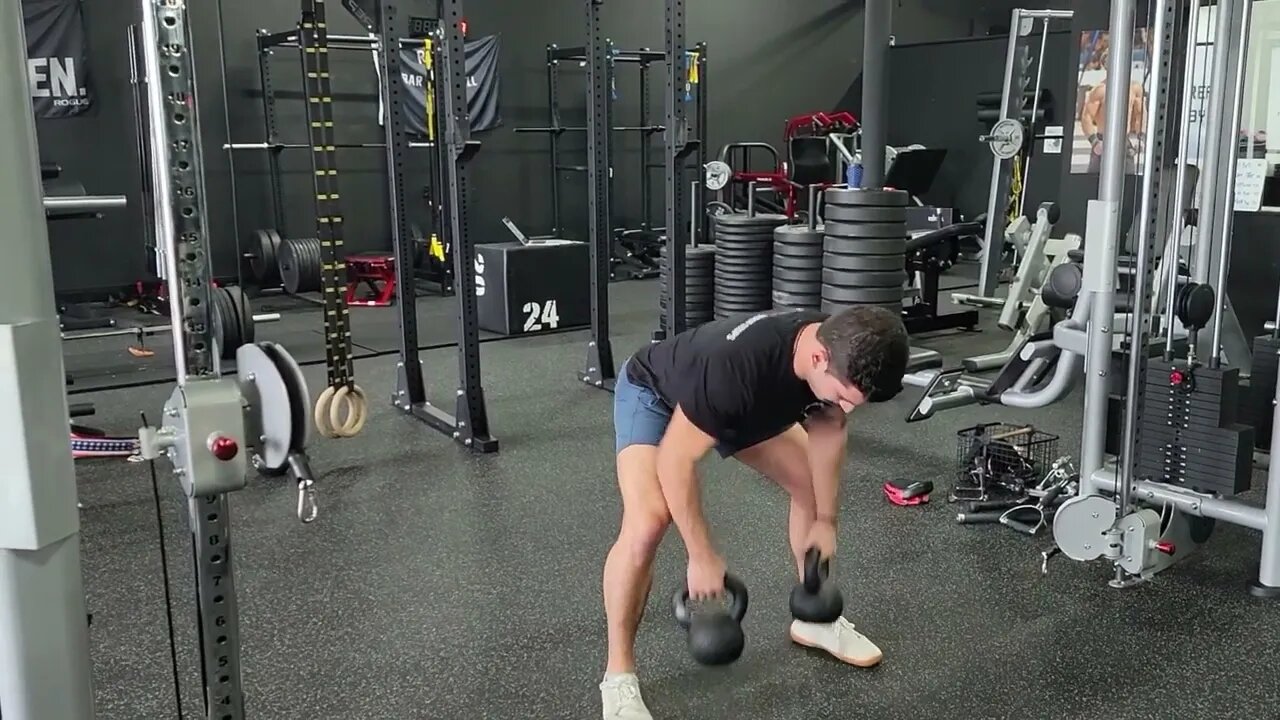 Dual Kettlebell Pendlay Rows