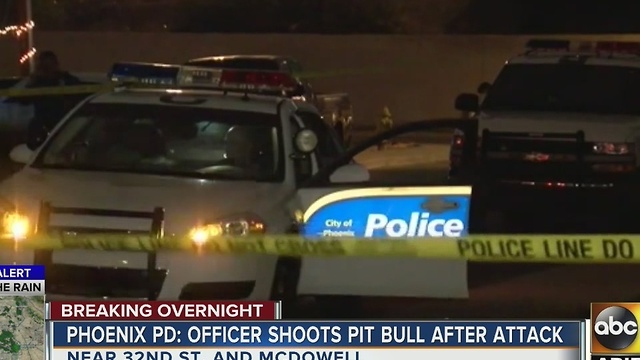 Phoenix police officer attacked by Pit Bull