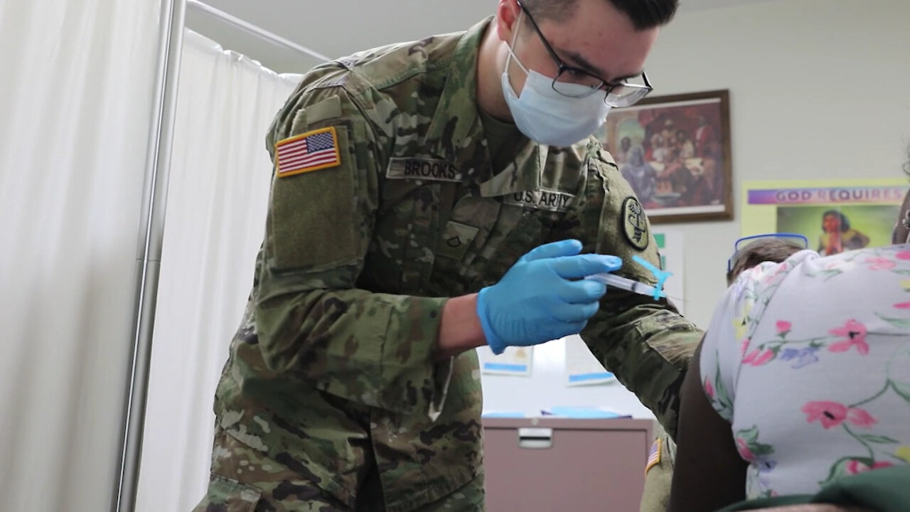 Service members support COVID-19 vaccination operations in Orange, NJ