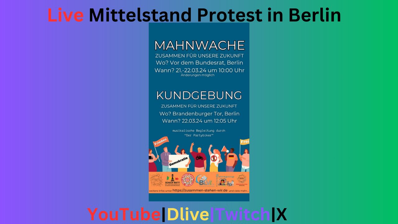 Live von MIttelstandsprotesten aus Berlin #2203.24