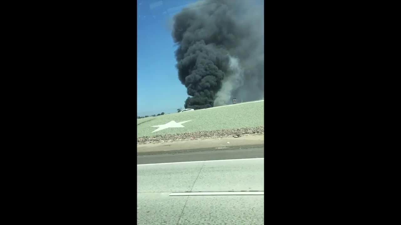 Cars burn in National City lot