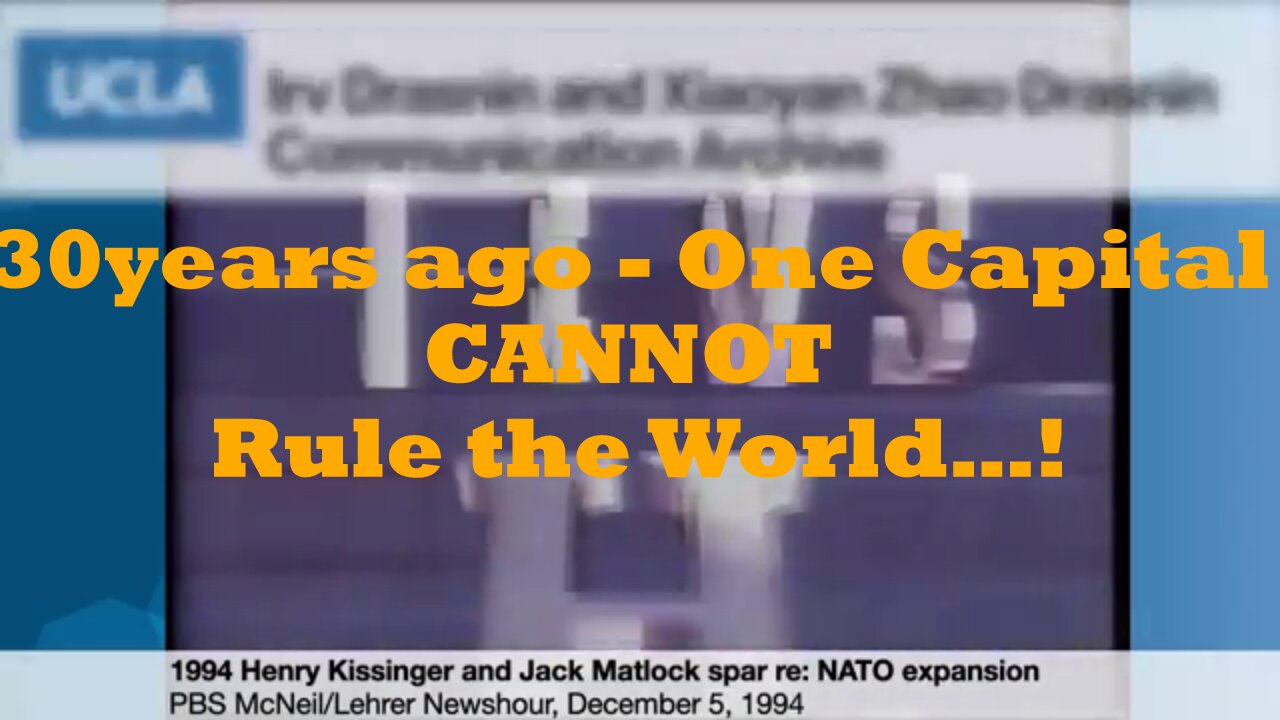 30 yeas ago - The world can’t be run from one capital: Boris Yeltsin / Henry Kissinger