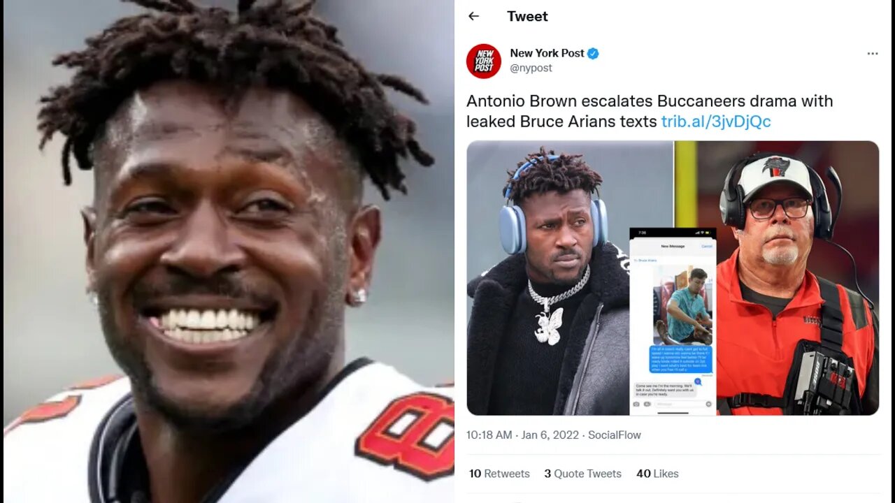 Antonio Brown EXP0SES Buccaneers Coach After Being CUT From Team For Leaving Field