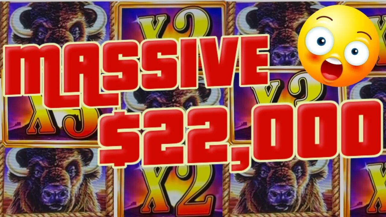 MASSIVE $22,000+ JACKPOTS on BUFFALO GOLD HIGH LIMIT $120 SPIN SLOT MACHINE! INSANE SESSION