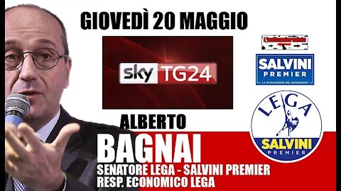 🔴 Interventi del Sen. Alberto Bagnai ospite a "Sky tg24" del 20/05/2021.