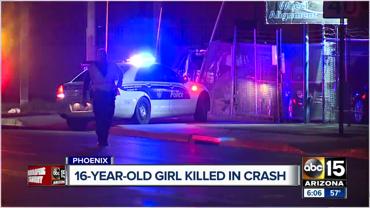 16-year-old killed in Phoenix crash