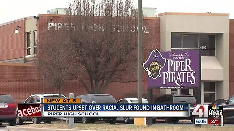 Threatening, racist graffiti found in Piper High School bathroom