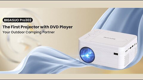 BIGASUO HD 9000L Bluetooth Projector Built in DVD Player